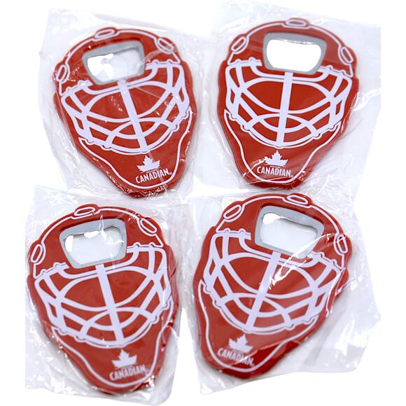 Molson Canadian Hockey Goalie Mask Bottle Opener [Lot of 4] *NEW* - Picture 1 of 6